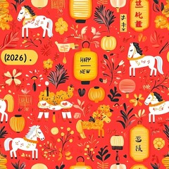 Charming Chinese New Year pattern