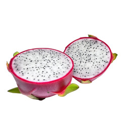 dragon fruit on white background