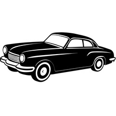 Naklejka premium retro car isolated on white