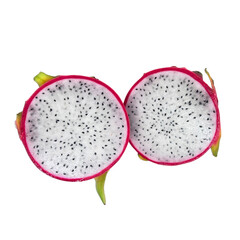 dragon fruit on white background