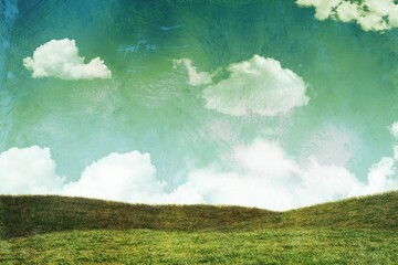 Illustrative image of green hill