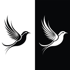 Obraz premium Dove of Peace Vector – Symbol of Hope, Freedom, and Harmony in Elegant Bird Illustration