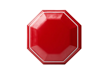 Red octagon stop sign on black background