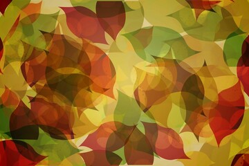 Autumnal leaf pattern in warm tones