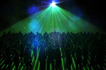 Digitally generated nightclub under lasers © vectorfusionart