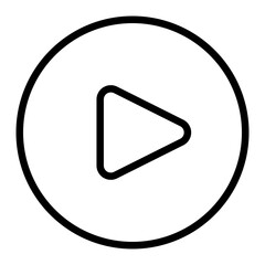 Play video or play media flat icon for apps and websites