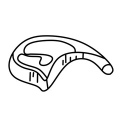 BBQ meat icon vector