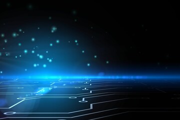 Circuit board on futuristic background