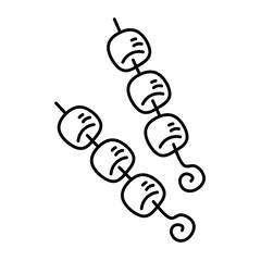 BBQ meat icon vector