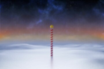 Blurry north pole landscape