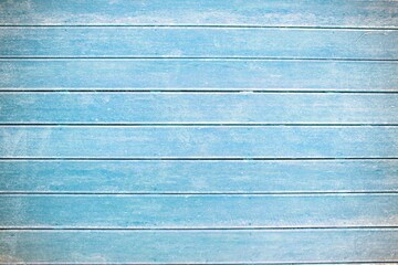 Weathered light blue wooden plank wall showing chipping paint and grain texture in flat design