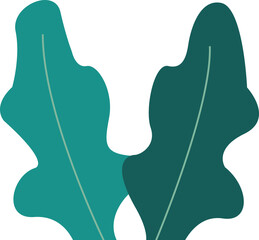 Floral Bush Flat Illustration Element