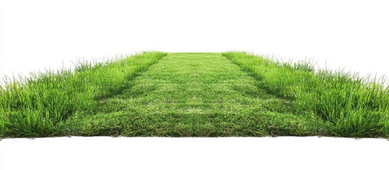 Lush Green Grass Path Isolated