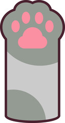 Cute Cartoon Cat Paw Element