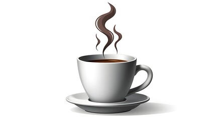 Fresh Brewed Coffee on Saucer – Minimalist Morning Drink Concept