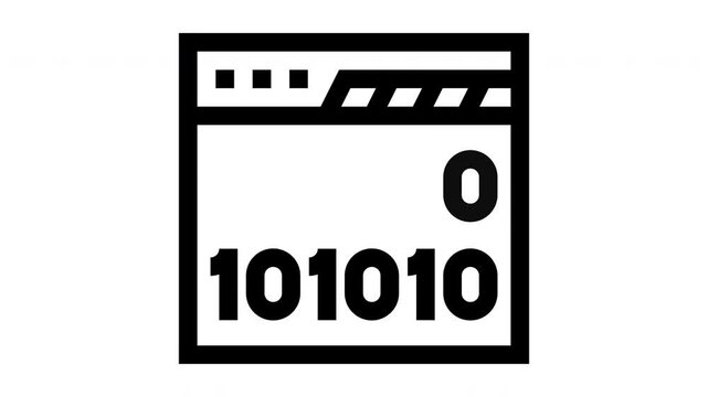 Binary minimalist line animation