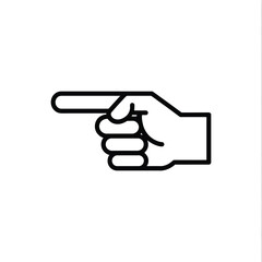 Hand pointing right directional icon