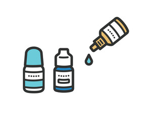 目薬　点眼薬のイラスト
