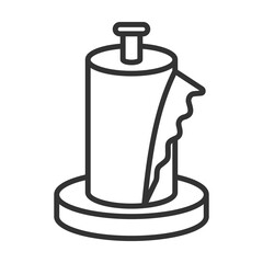 Paper Towel Icon Outline Style. Vector Illustration Design