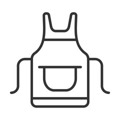 Apron Icon Outline Style. Vector Illustration Design