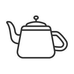 Teapot Icon Outline Style. Vector Illustration Design