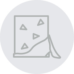 Snack Bar Vector Line Grey Circle Grey