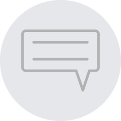 Text Message Vector Line Grey Circle Grey