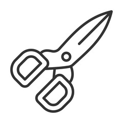 Kitchen Shears Icon Outline Style. Vector Illustration Design