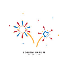  fire work logo icon vector template illustration