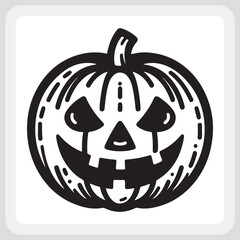 Spooky Halloween Pumpkin Graphic for Design Projects