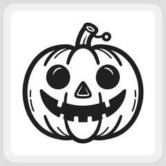 Spooky Halloween Pumpkin Graphic for Design Projects