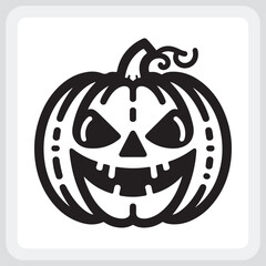 Spooky Halloween Pumpkin Graphic for Design Projects