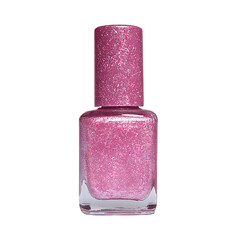 Pink glitter nail polish bottle
