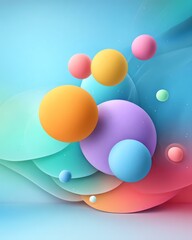 Vibrant abstract shapes creating dynamic visuals.