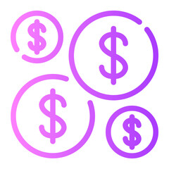 monetizing gradient icon