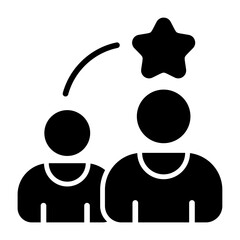 Leadership Modern Solid Style Vector Icon