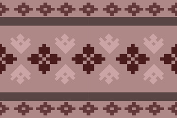 Colorful Pixel Boho Floral Pattern