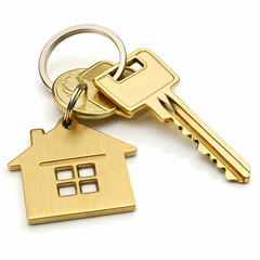 house key isolated on white