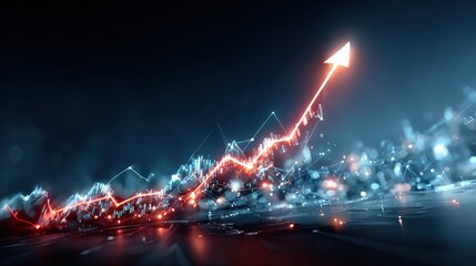 Abstract graph of upward trend