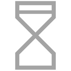 gray outline hourglass icon
