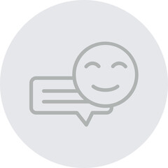 Uplifting Message Vector Line Grey Circle Grey