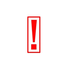 exclamation mark in red