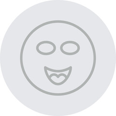 Laughter Vector Line Grey Circle Grey