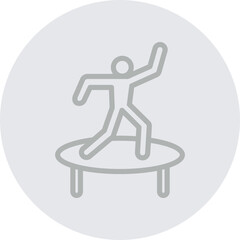 Jumping for Joy Vector Line Grey Circle Grey