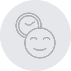 Good Time Vector Line Grey Circle Grey