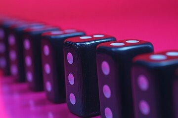 Risk management concept: Hands stopping the domino effect before it falls, symbolizing financial protection and stability, Generative AI