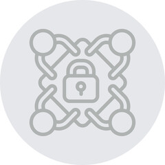 Secure Conference Vector Line Grey Circle Grey