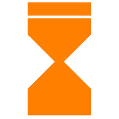 orange silhouette hourglass icon