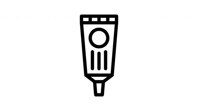toothpaste minimalist line animation