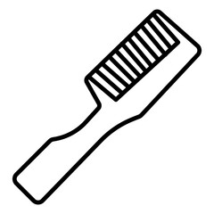 wooden comb outline icon